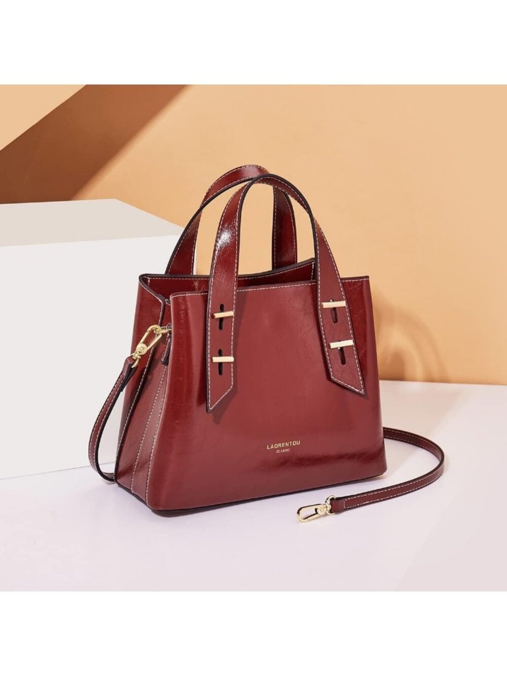 Stylish Genuine Leather Crossbody Satchel Handbags for Women - Versatile Tote - Picture 3 of 9